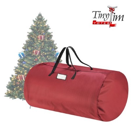 Hastings Home Christmas Tree Storage Bag Fits Up to 12-feet Artificial Tree, Decorations /Inflatables (Red Canvas) 248226OZY